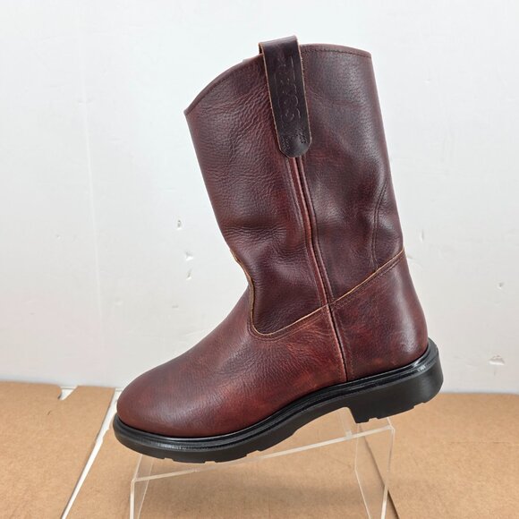 Red Wing Pecos Boots Oxblood Red Soft Toe Made in USA Men's Size 10B